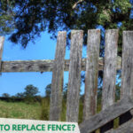 Old and damaged farm fence.